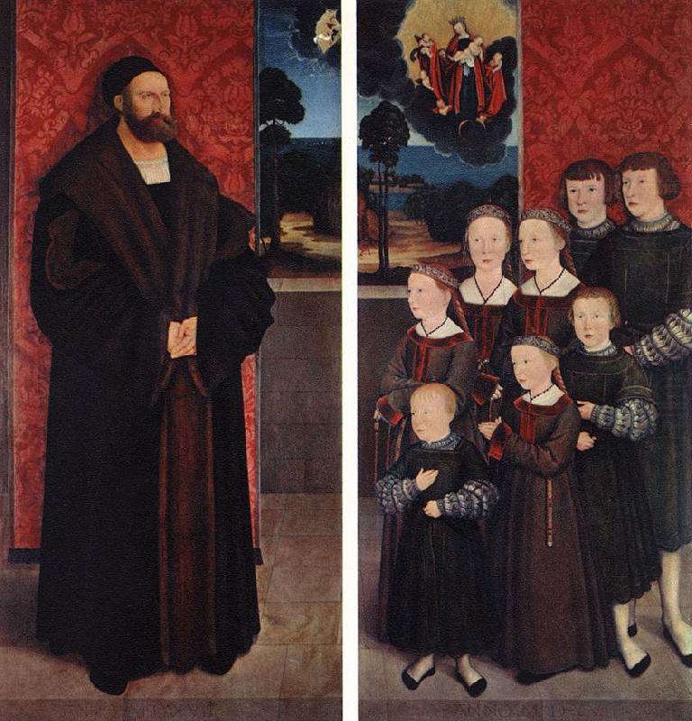 STRIGEL, Bernhard Portrait of Conrad Rehlinger and his Children ar china oil painting image